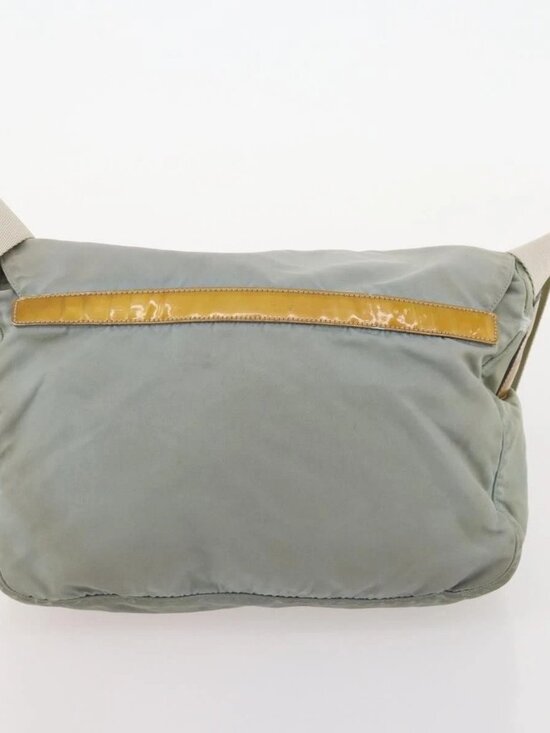 PRADA Shoulder Bag Nylon 3 Set Light Blue Khaki Black Auth bs34483 main image 16